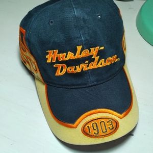 Harley Davidson Adult Adjustable Flames Ball Cap